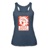 Women’s Racerback Tank - In Case of Emergency (Taco) - heather navy