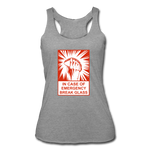 Women’s Racerback Tank - In Case of Emergency (Taco) - heather gray