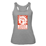 Women’s Racerback Tank - In Case of Emergency (Taco) - heather gray