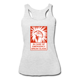 Women’s Racerback Tank - In Case of Emergency (Taco) - heather white