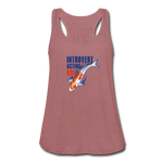 Women's Flowy Tank Top - Introvert Acting Koi - mauve