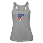 Women’s Racerback Tank - Introvert Acting Koi - heather gray