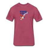 Fitted Men's T-Shirt - Introvert Acting Koi - heather burgundy