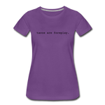 Women’s T-Shirt - Tacos Are Foreplay (Black Logo) - purple