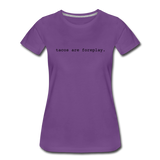 Women’s T-Shirt - Tacos Are Foreplay (Black Logo) - purple