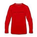 Men's Long Sleeve T-Shirt – Tacos Are Foreplay (Black Logo) - red