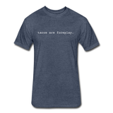 Fitted Men's T-Shirt - Tacos Are Foreplay (White Logo) - heather navy