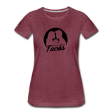 Women’s T-Shirt - My Love Language Is Tacos - heather burgundy