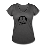 Women's V-Neck T-Shirt - My Love Language Is Tacos - deep heather