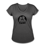 Women's V-Neck T-Shirt - My Love Language Is Tacos - deep heather