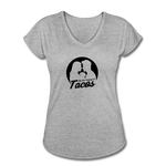 Women's V-Neck T-Shirt - My Love Language Is Tacos - heather gray