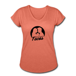 Women's V-Neck T-Shirt - My Love Language Is Tacos - heather bronze