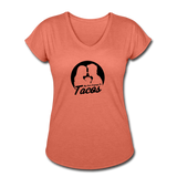 Women's V-Neck T-Shirt - My Love Language Is Tacos - heather bronze