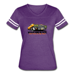 Women's Vintage T-Shirt - My Mind On Tacos - vintage purple/white