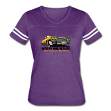 Women's Vintage T-Shirt - My Mind On Tacos - vintage purple/white