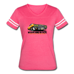 Women's Vintage T-Shirt - My Mind On Tacos - vintage pink/white