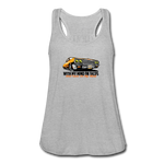 Women's Flowy Tank Top - My Mind On Tacos - heather gray