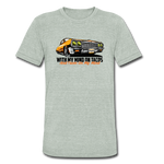 Men's Tri-Blend T-Shirt - My Mind On Tacos - heather gray