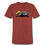 Men's Tri-Blend T-Shirt - My Mind On Tacos - heather cranberry