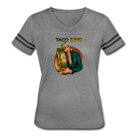 Women’s Vintage Sport T-Shirt - Taco King - heather gray/charcoal