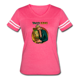 Women’s Vintage Sport T-Shirt - Taco King - vintage pink/white