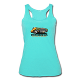 Women’s Racerback Tank - My Mind On Tacos - turquoise