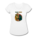 Women's Tri-Blend V-Neck T-Shirt - Taco King - white