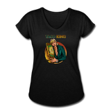 Women's Tri-Blend V-Neck T-Shirt - Taco King - black