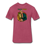 Fitted Men's T-Shirt - Taco King - heather burgundy