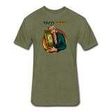 Fitted Men's T-Shirt - Taco King - heather military green