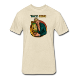 Fitted Men's T-Shirt - Taco King - heather cream