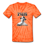 Unisex Tie Dye T-Shirt - This Is A Taco - spider orange