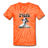 Unisex Tie Dye T-Shirt - This Is A Taco - spider orange