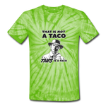 Unisex Tie Dye T-Shirt - This Is A Taco - spider lime green