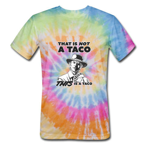 Unisex Tie Dye T-Shirt - This Is A Taco - rainbow