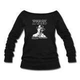 Women's Wideneck Sweatshirt - This Is A Taco - black