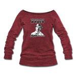 Women's Wideneck Sweatshirt - This Is A Taco - cardinal triblend