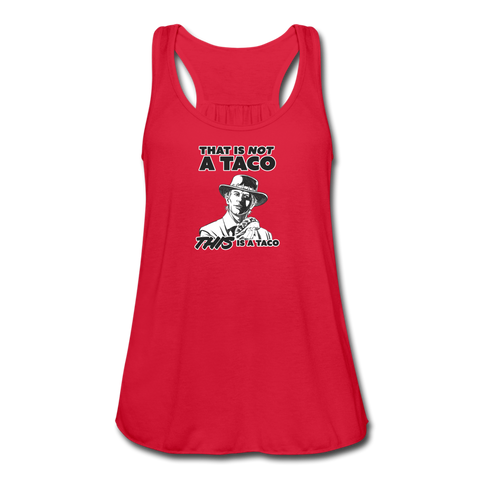 Women's Flowy Tank Top - This Is A Taco - red