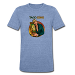 Men's Tri-Blend T-Shirt - Taco King - heather Blue