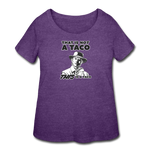 Women’s Curvy T-Shirt - This Is A Taco - heather purple