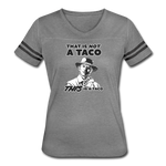 Women's Vintage T-Shirt - This Is A Taco - heather gray/charcoal