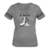 Women's Vintage T-Shirt - This Is A Taco - heather gray/charcoal