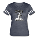 Women's Vintage T-Shirt - This Is A Taco - vintage navy/white