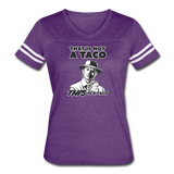 Women's Vintage T-Shirt - This Is A Taco - vintage purple/white