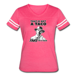 Women's Vintage T-Shirt - This Is A Taco - vintage pink/white