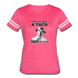 Women's Vintage T-Shirt - This Is A Taco - vintage pink/white