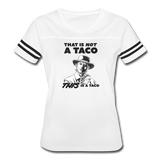 Women's Vintage T-Shirt - This Is A Taco - white/black