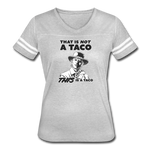 Women's Vintage T-Shirt - This Is A Taco - heather gray/white