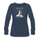 Women's Long Sleeve T-Shirt - This Is A Taco - navy