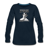 Women's Long Sleeve T-Shirt - This Is A Taco - deep navy